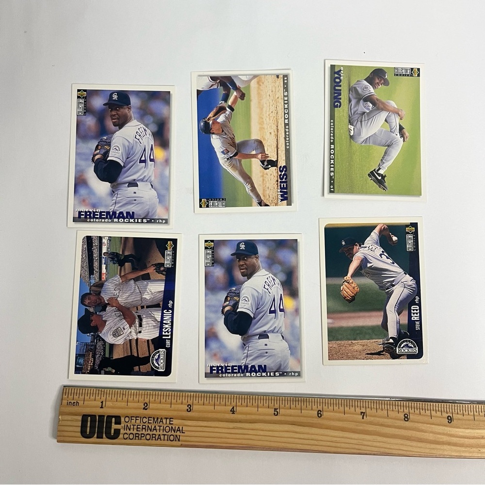 vintage 90s colorado rockies baseball card lot crafting junk journal collecting